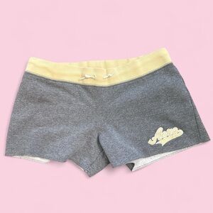 Aeropostale Women's Low Waisted Shorts in Gray and Yellow